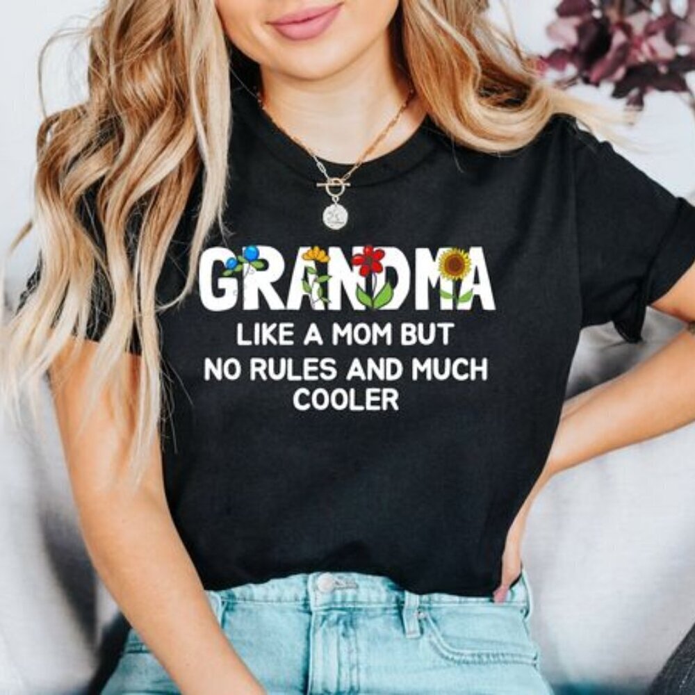 Floral Grandma Tshirt Grandma Reveal Shirt Nana Shirt From Grand
